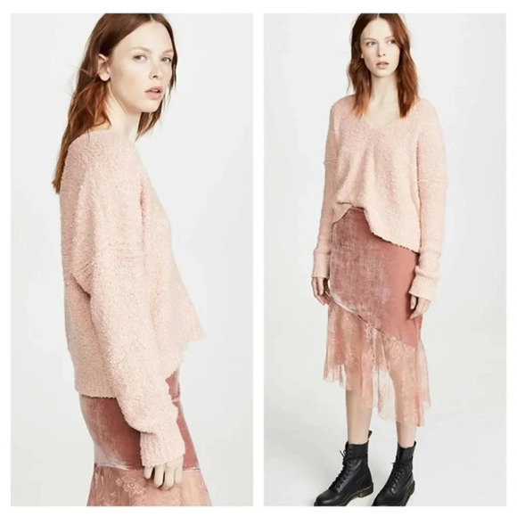 New Free People Finders Keepers Peach Sweater XS - Picture 8 of 8
